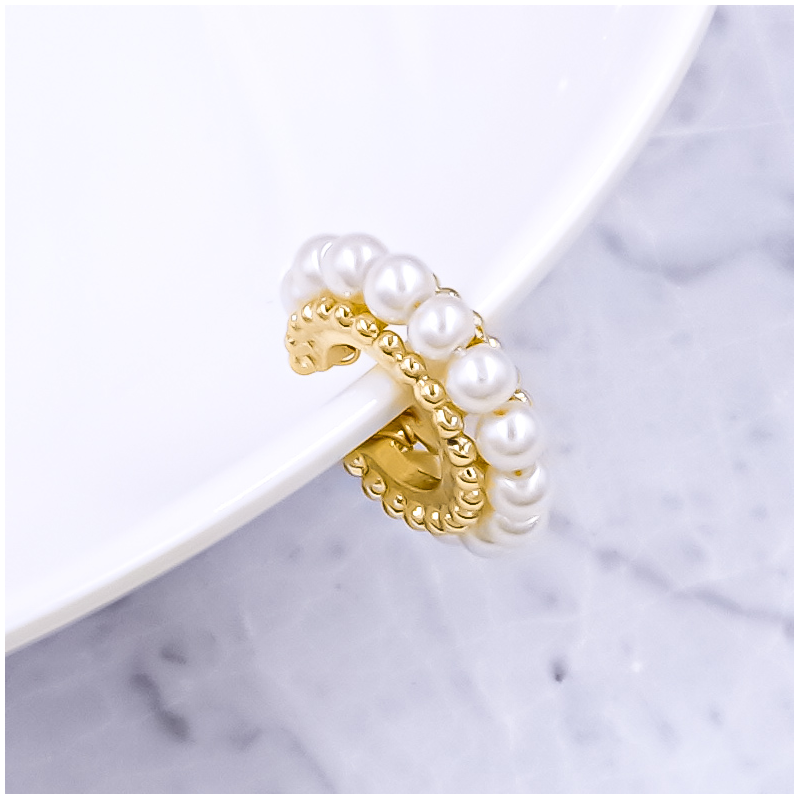 earcuff con perlas x unidad