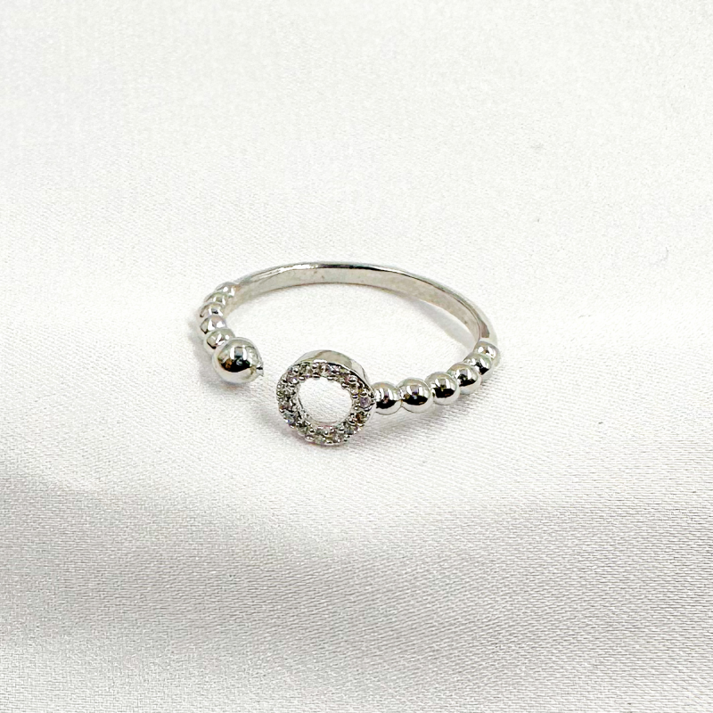 ANILLO CIRCULO PLATEADO X...