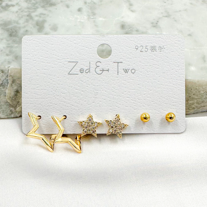 SET DE ARETES ESTRELLAS