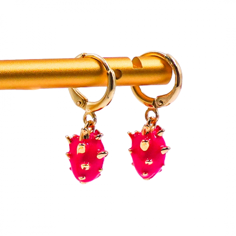 aretes fruta dragon x par