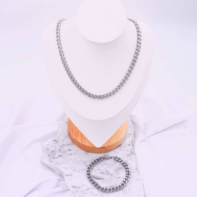 COLLAR Y PULSERA CADENA...