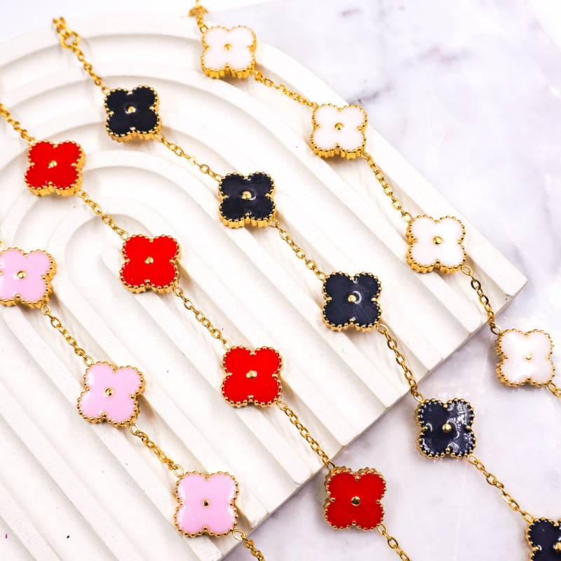 PULSERA TREBOL DE COLORES X...