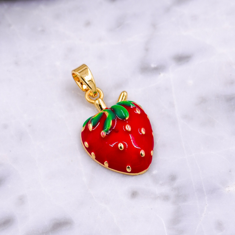 dije de fruta fresa x unidad