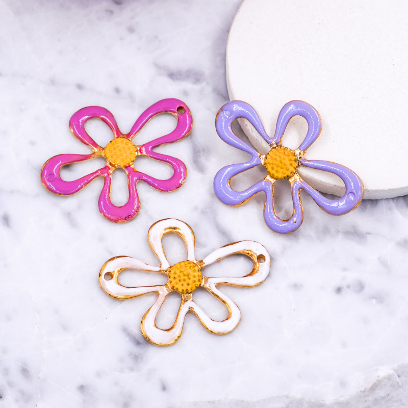 DIJE ESMALTADO FLOR X UNIDAD