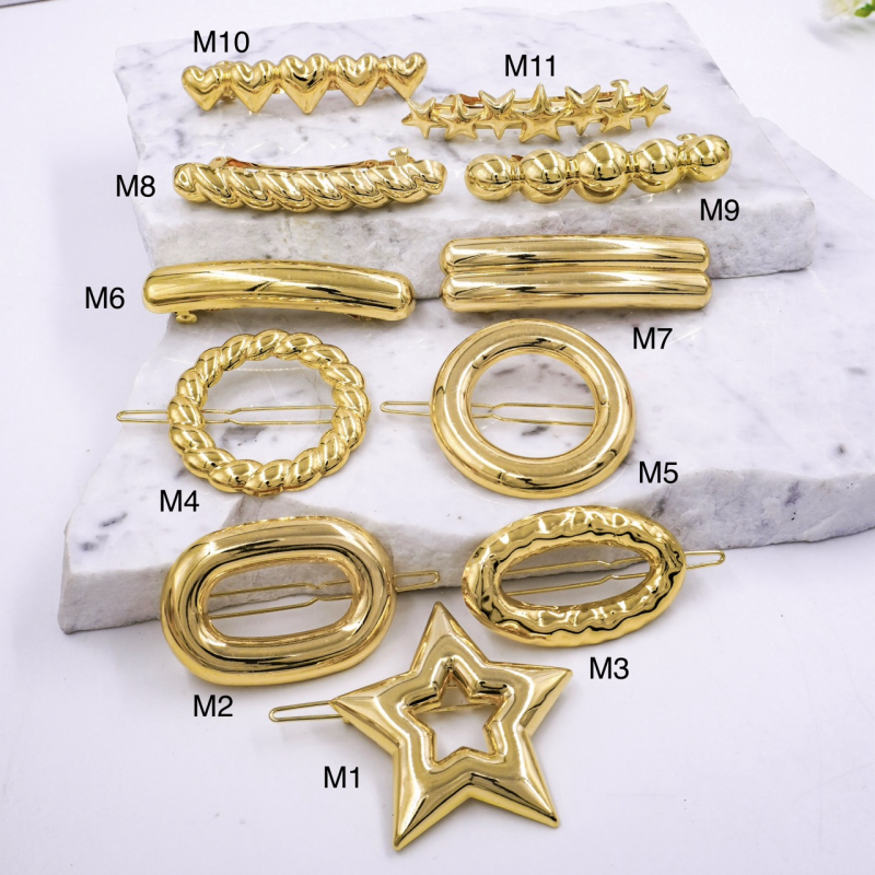 HAIRCLIP DORADOS X UNIDAD