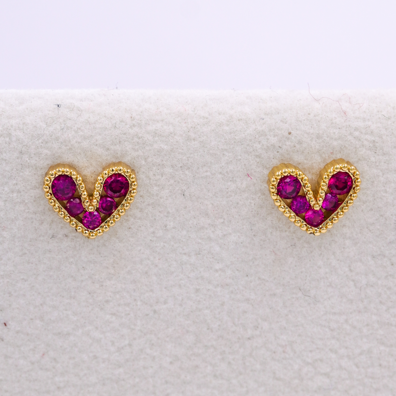 arete topo corazon fucsia