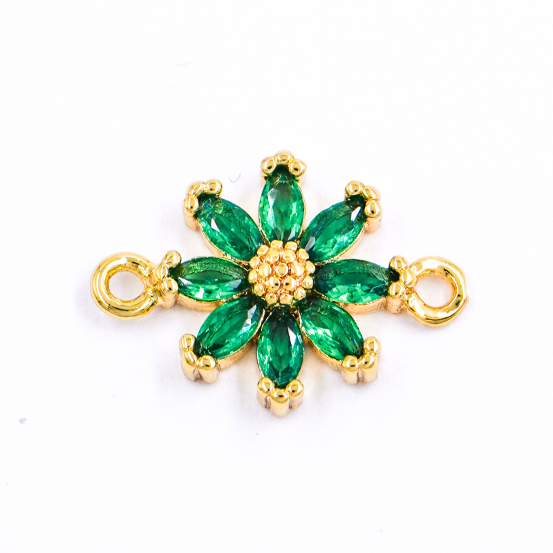 dije rodio conector flor verde