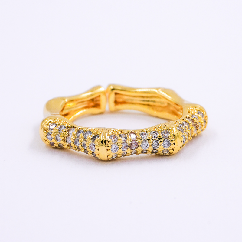 ANILLO DORADO EXAGONAL CON...