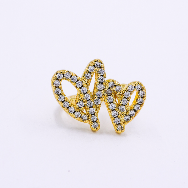 EARCUFF DOBLE CORAZON RODIO