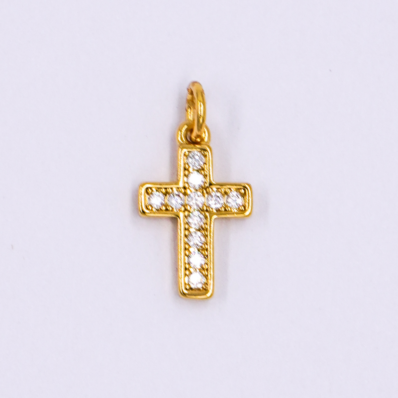 DIJE DE RODIO CRUZ CON...