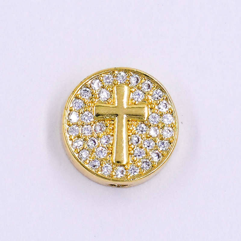 DIJE DE RODIO CRUZ PASADOR