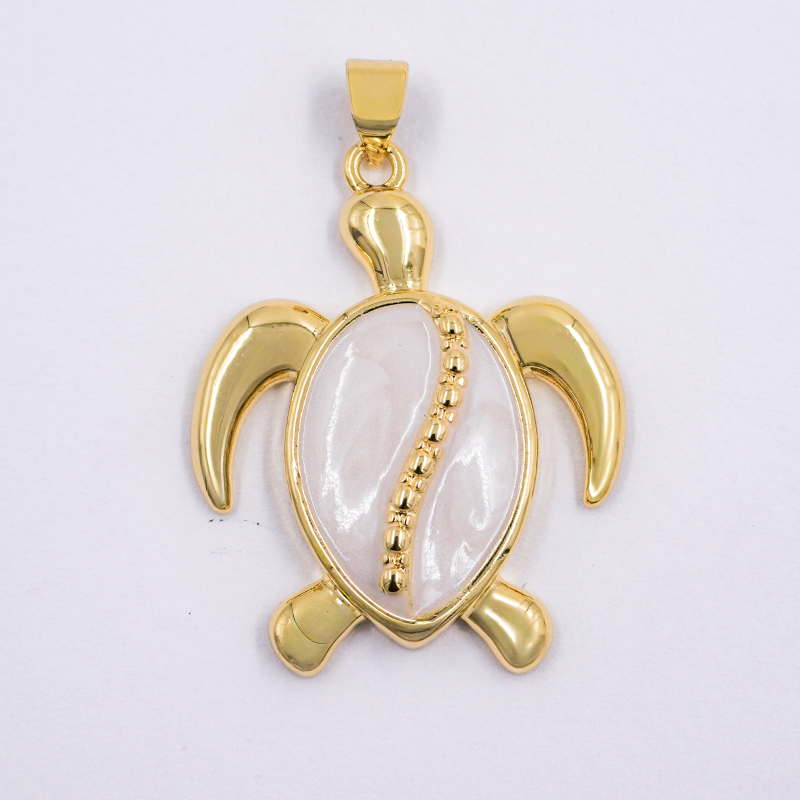 DIJE DE RODIO TORTUGA BLANCA