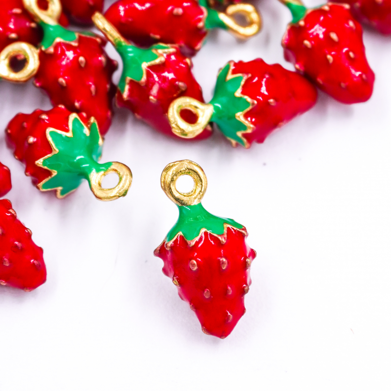 DIJE DE FRUTA FRESA X UNIDAD