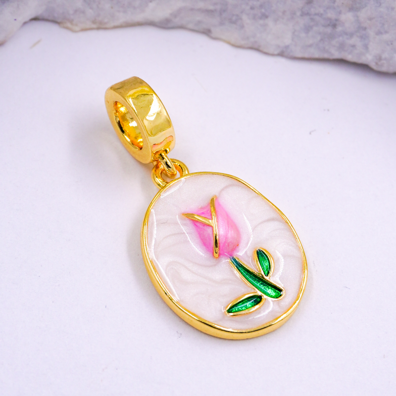 dije para pandora con flor