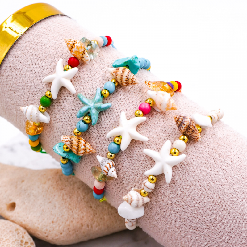pulsera caracoles de mar...