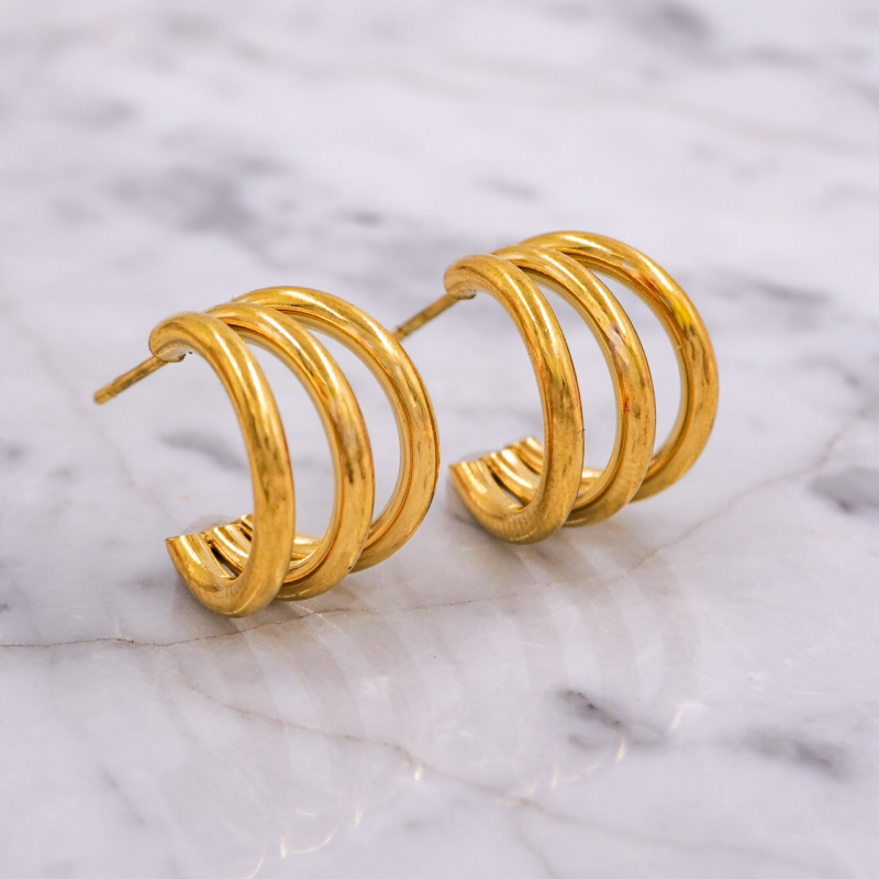 Aretes candonga triple x par