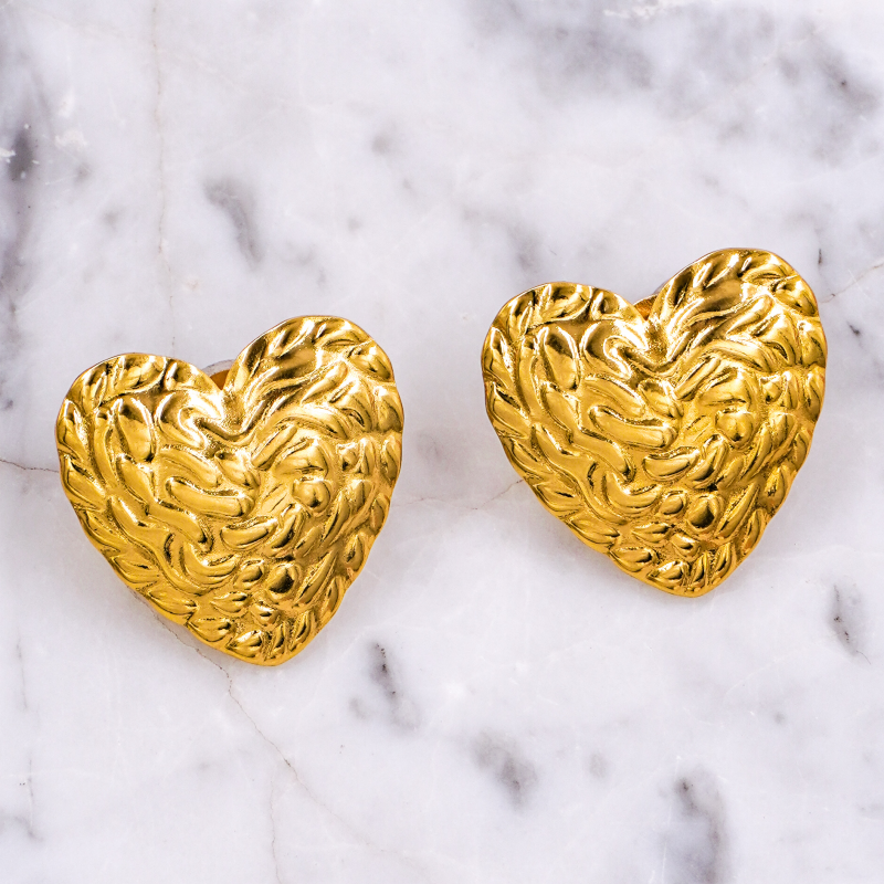 Aretes topo corazon x par