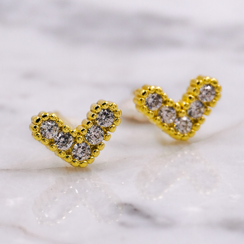 Aretes topo corazon con...