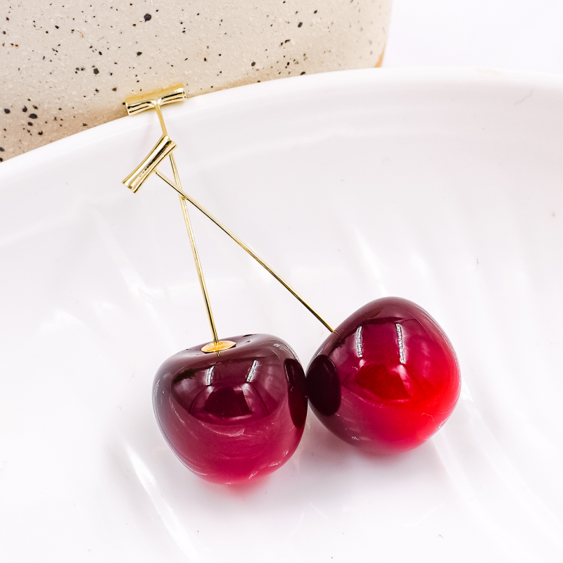 ARETES DE CEREZA X PAR