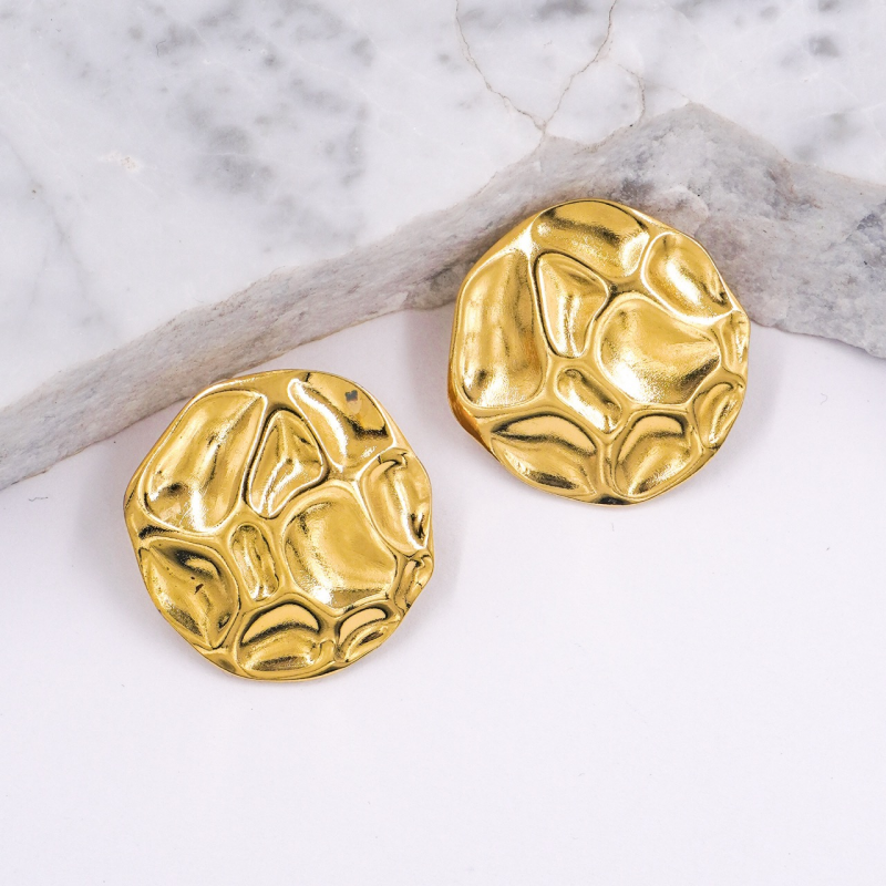 arete de acero dorado redondo