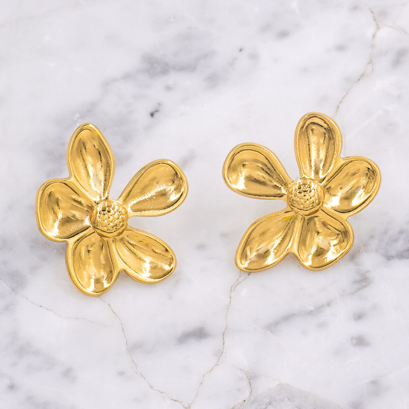 arete de acero dorado flor...