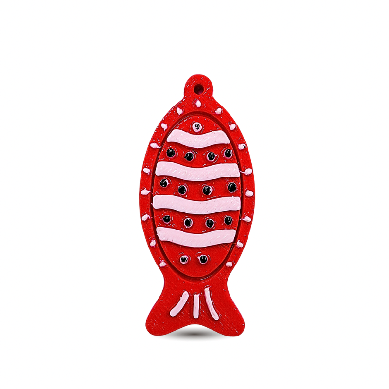 dije acrilico de pez rojo...