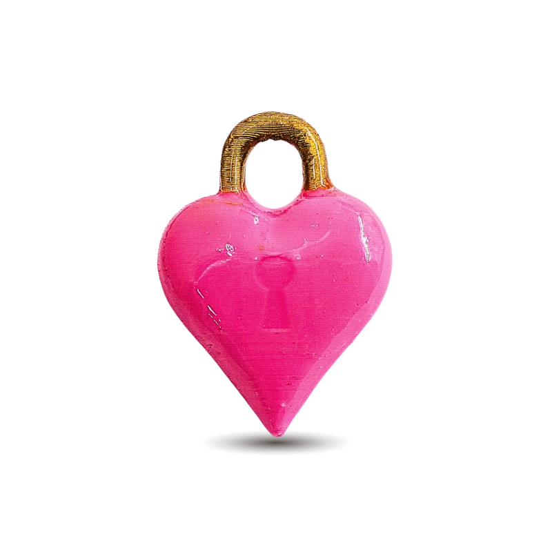 dije corazon candado rosa x...