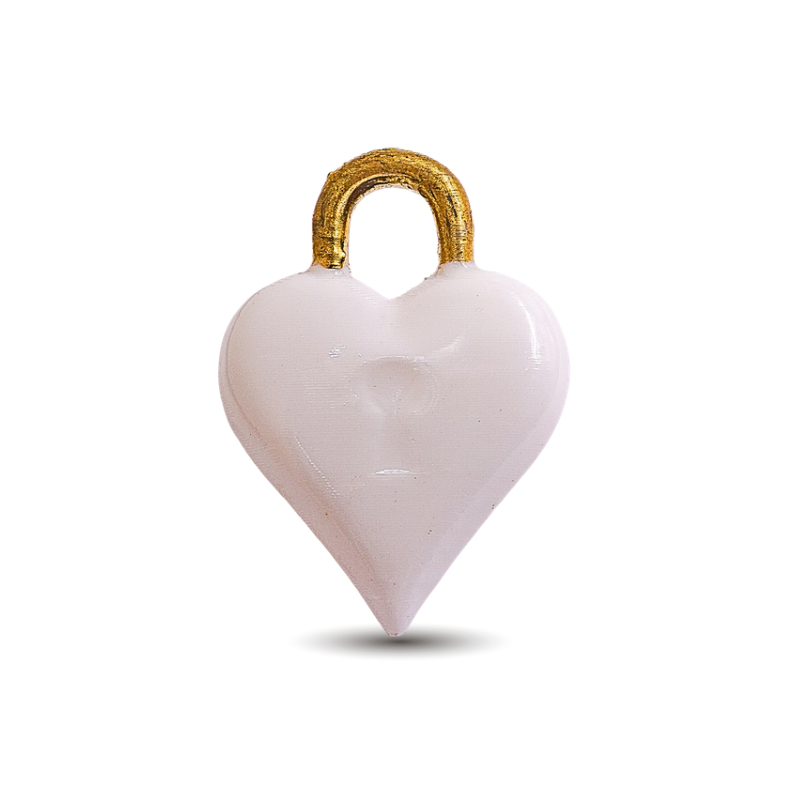 dije corazon candado blanco...