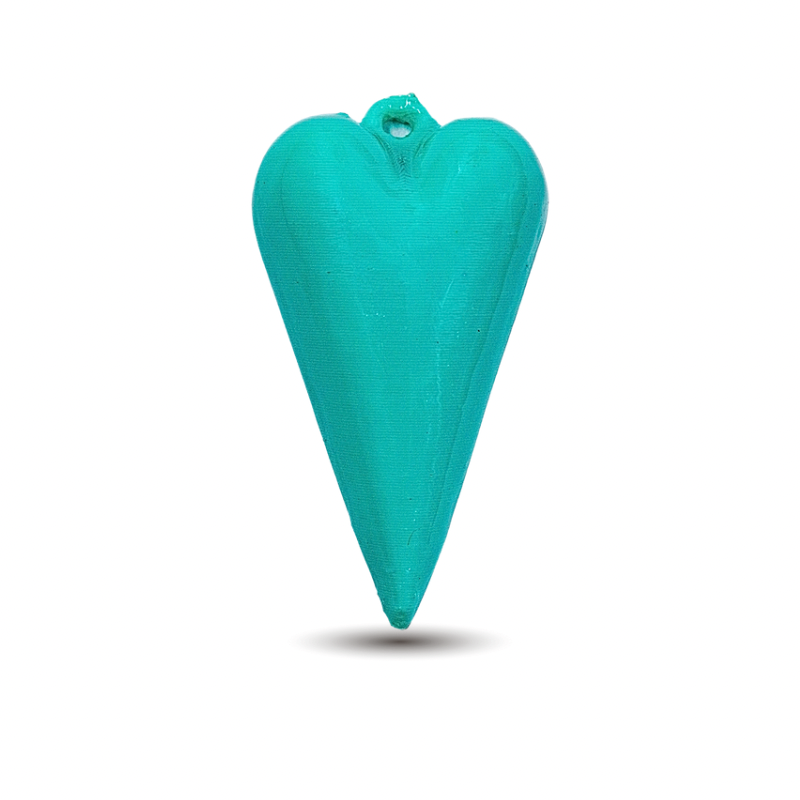 Dije corazon verde turquesa...