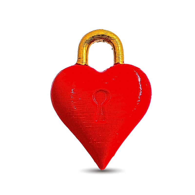 dije corazon candado rojo x...