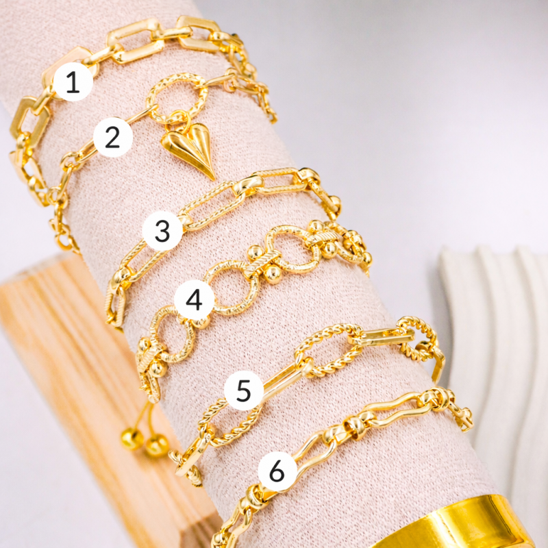 Pulseras de rodio...