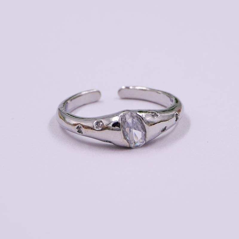 anillo con cristal x unidad