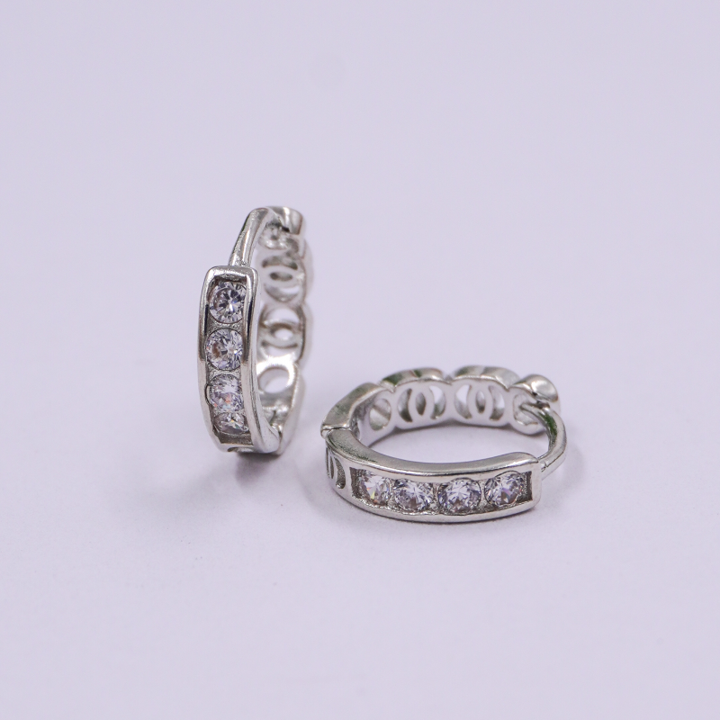 arete candonga plateada con...