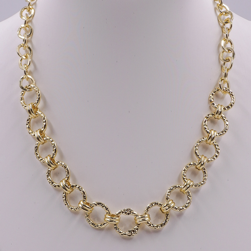 collar de rodio círculos