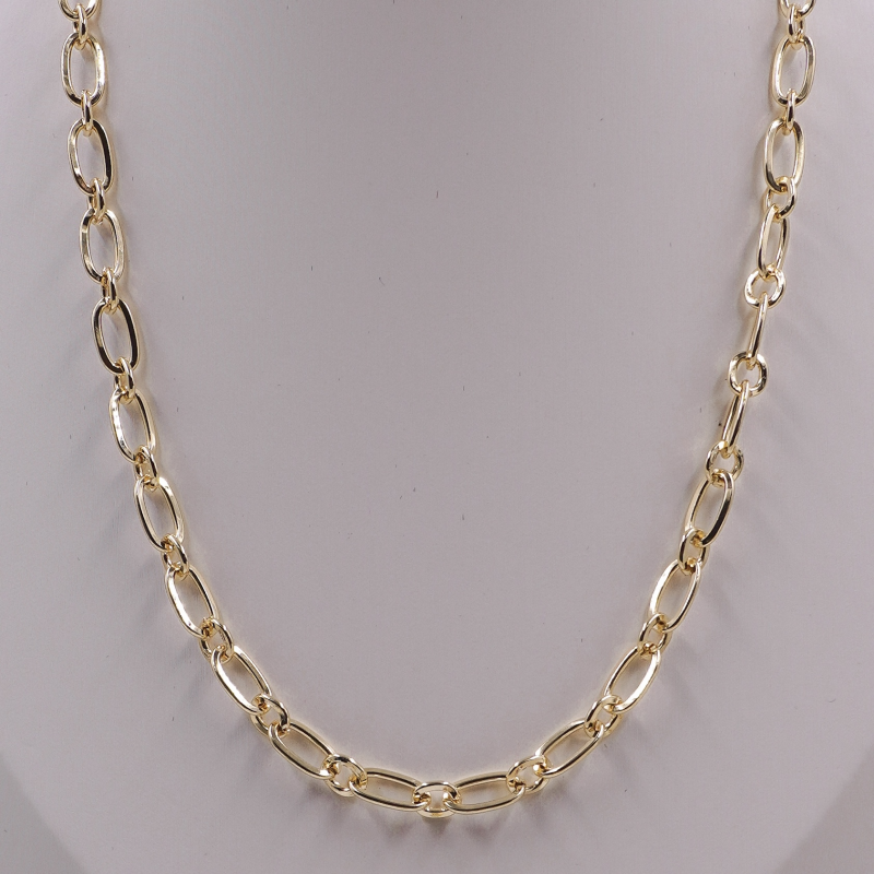 collar de rodio óvalos