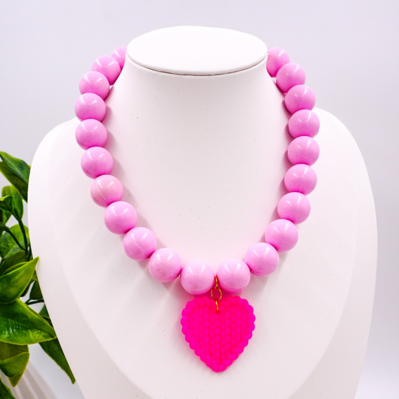 collar bola chicle rosa...