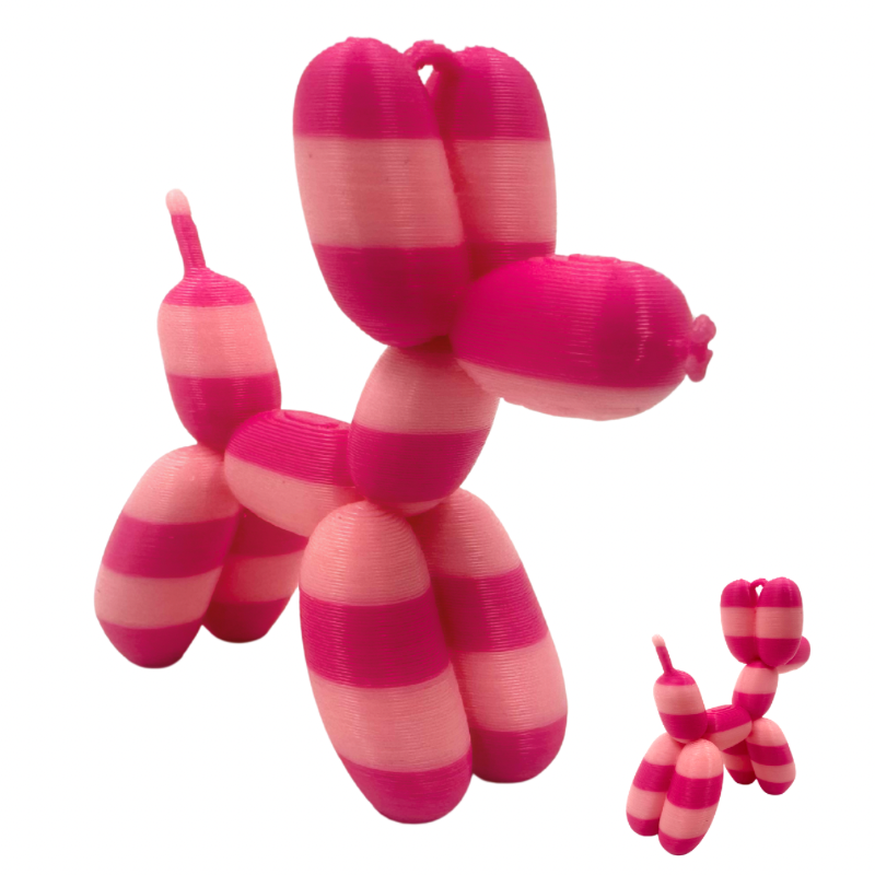 perro globo doble tono rosa...