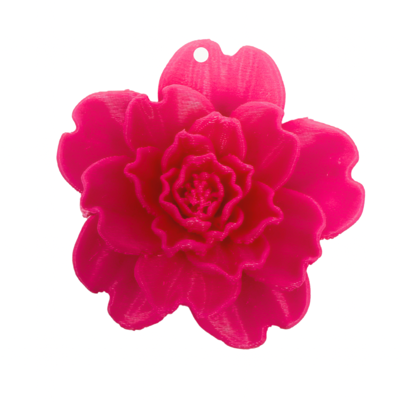 dije acrilico rosa realista