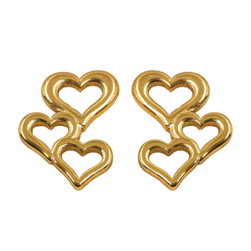 arete de acero corazones x par