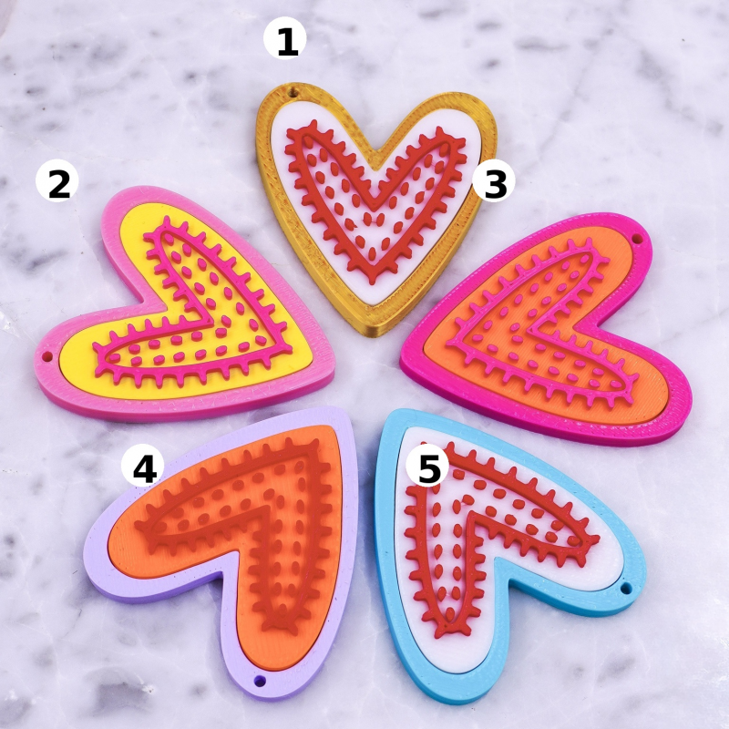 dije corazon multicolor x...