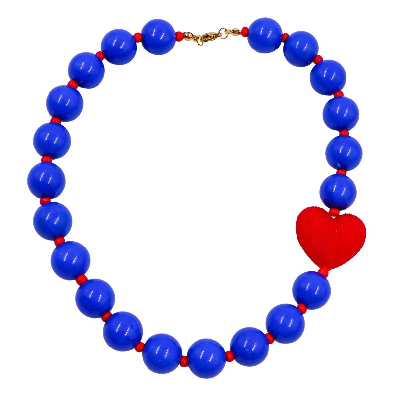 collar chicle azul rey...