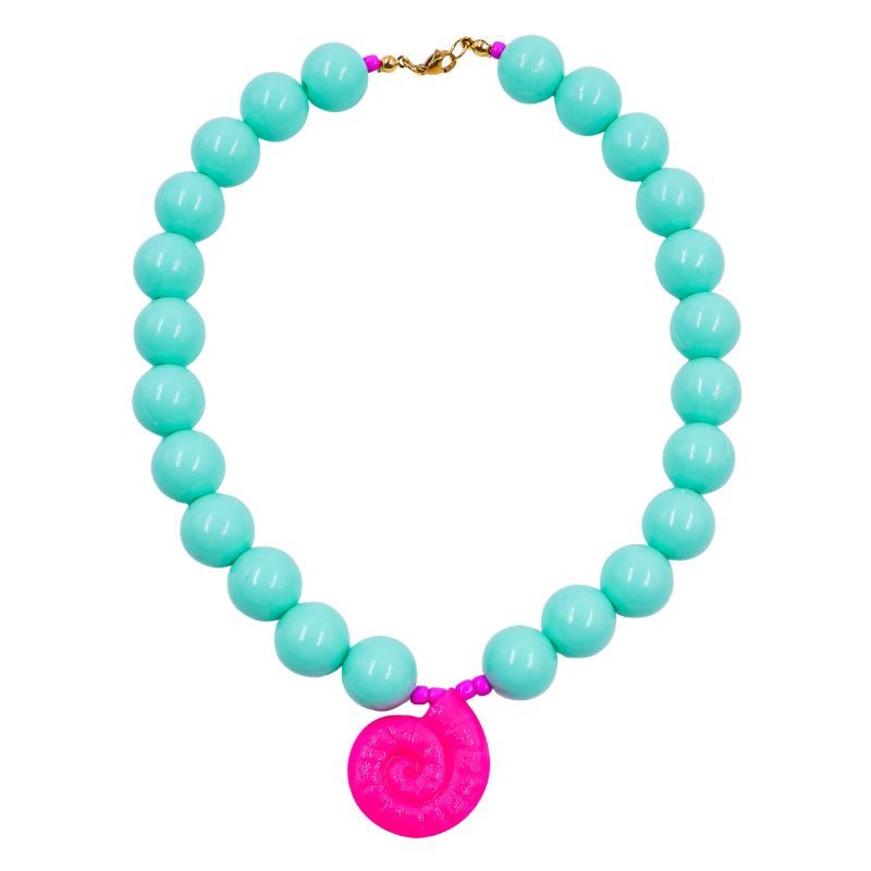collar chicle turquesa...