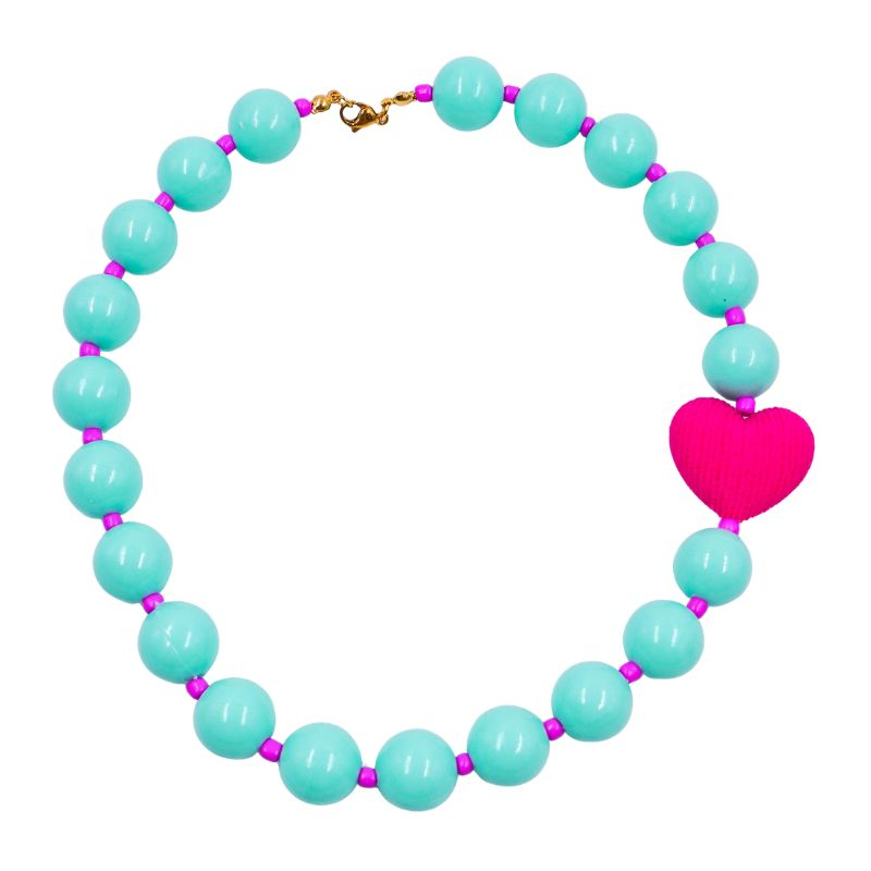 collar chicle turquesa...