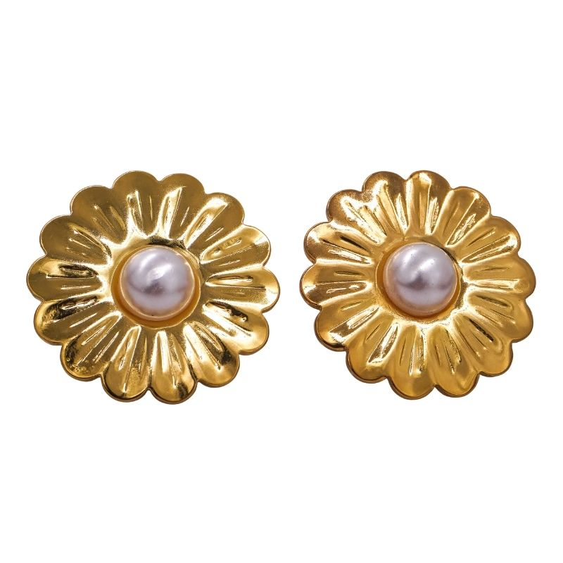 arete acero con perla...