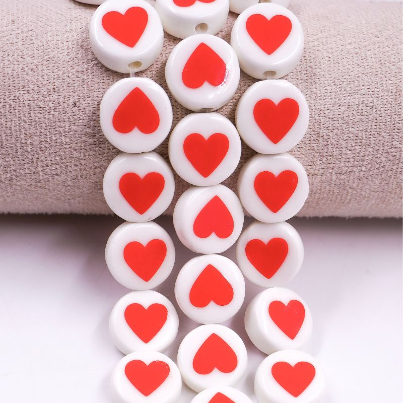 Sarta corazones porcelana