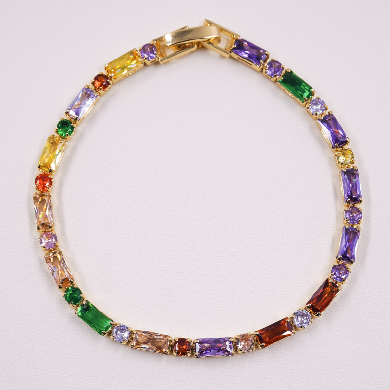 Pulsera piedras multicolor...