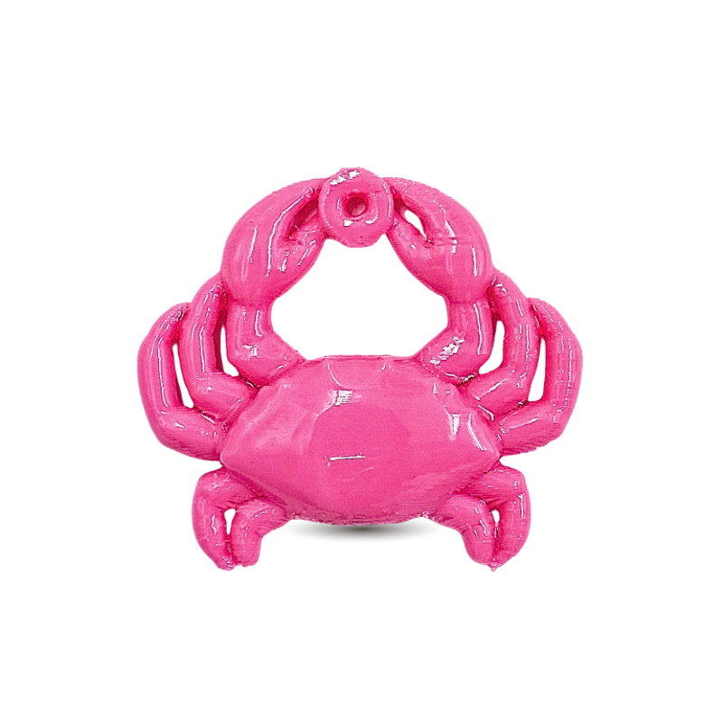dije acrilico cangrejo rosa...