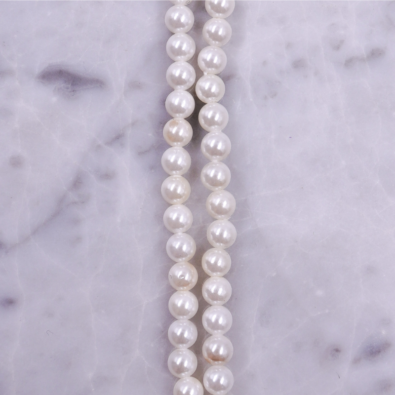 Perla Shell 4mm blanca x tira