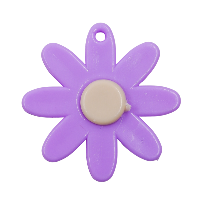 Dije flor morada x unidad