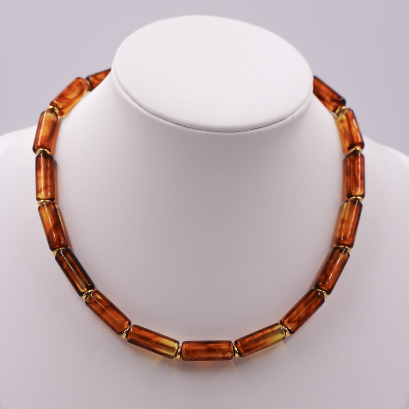 Collar de cilindros café...